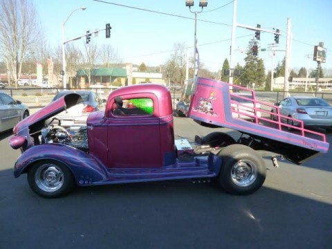 1936 Chop Top Chevy Flat Bed Dump Truck for sale