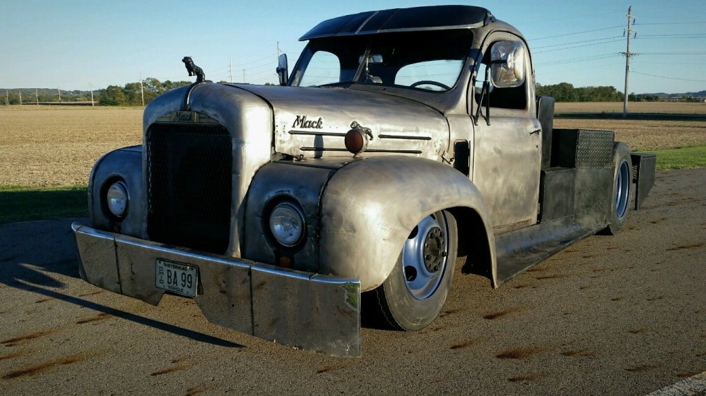 1953 Mack Ratrod Hotrod Bagged Rat Custom Truck Big Block Car Hauler For Sale 4176