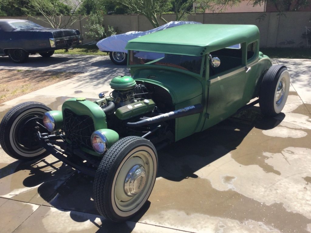 converted to coupe 1928 Ford Model A hot rod