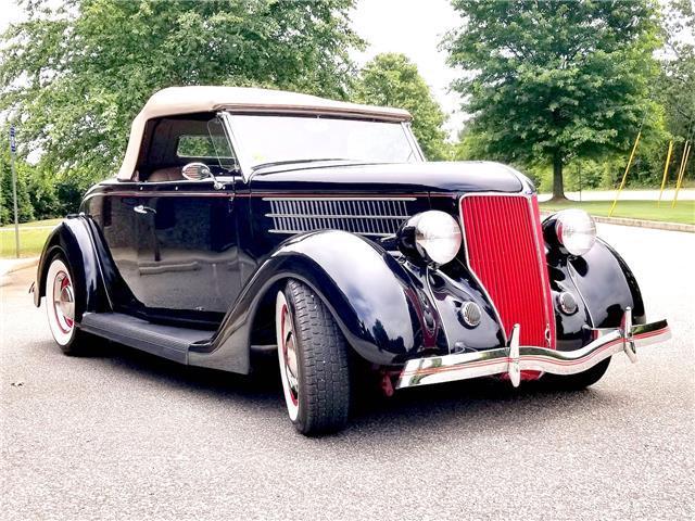 beautifully restored 1936 Ford Roadster Convertible hot rod
