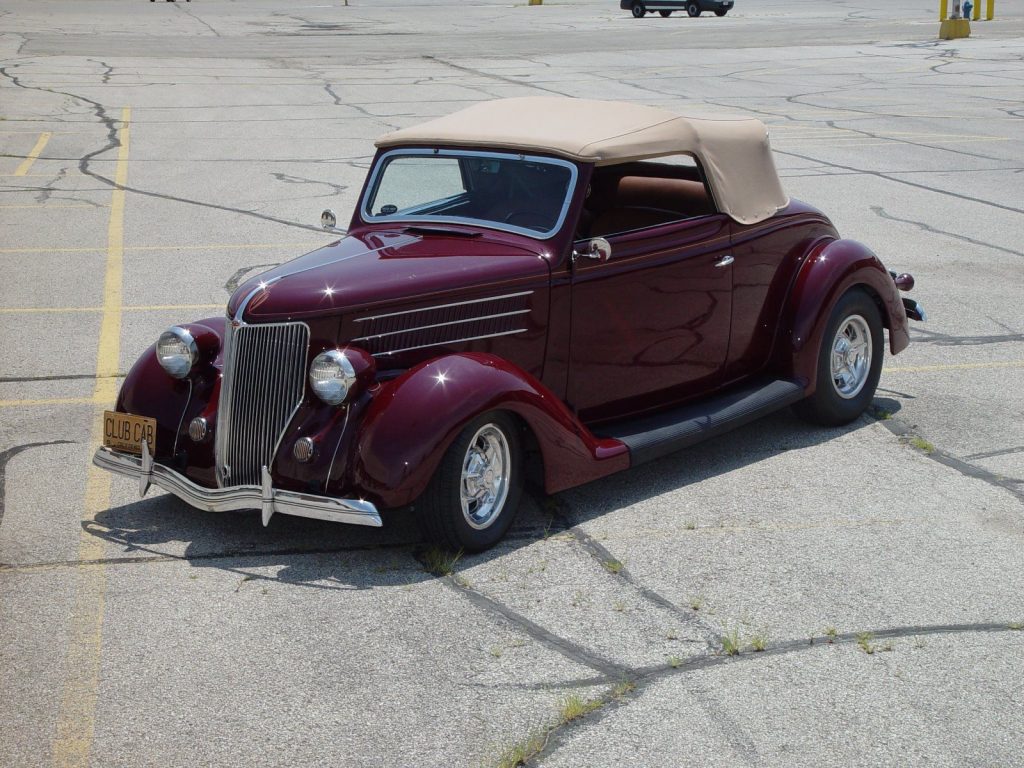 new paint 1936 Ford Club Cabriolet Convertible hot rod