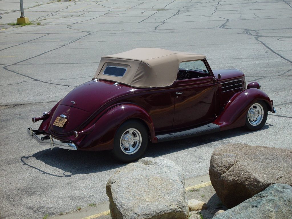 new paint 1936 Ford Club Cabriolet Convertible hot rod