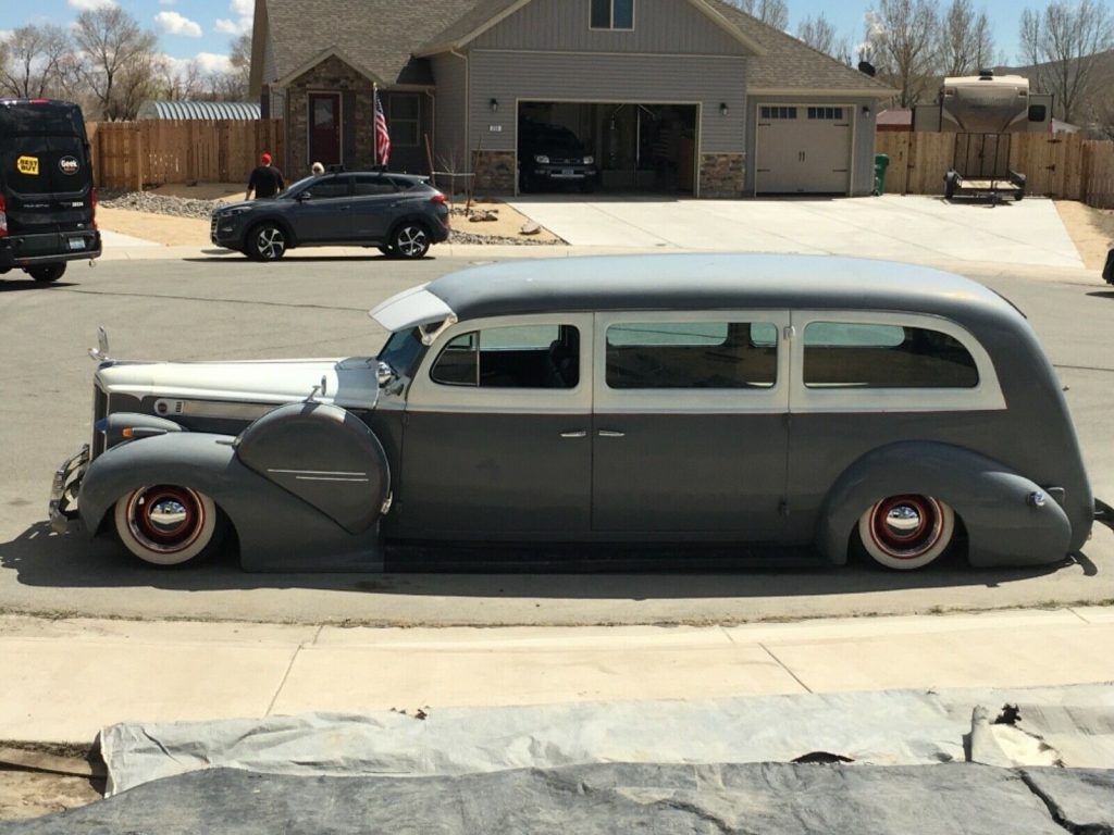 low rider 1940 Packard 200 hearse hot rod