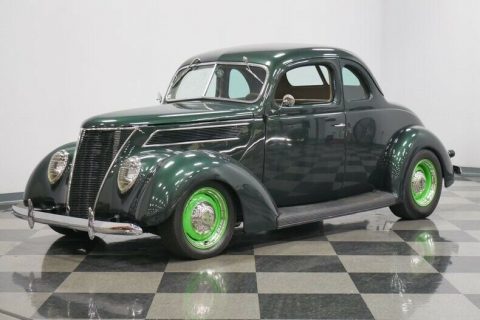 shiny 1937 Ford Coupe hot rod for sale