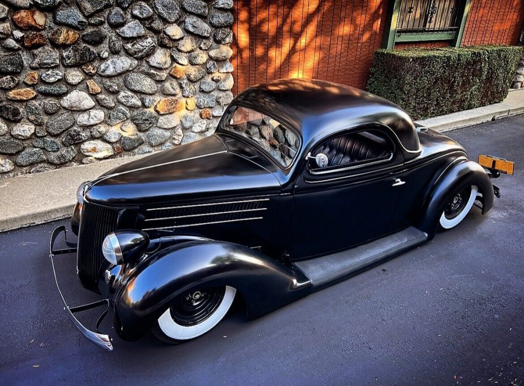 1936 Ford 3 Window Coupe, Chopped, Bagged, Hot Rod