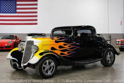 1934 Ford 3-Window Coupe 9645 Miles Black Flame 383ci V8 for sale