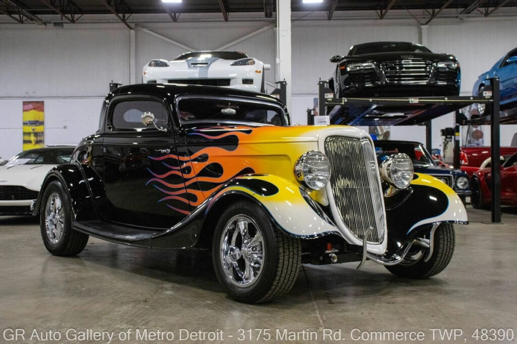 1934 Ford 3-Window Coupe 9645 Miles Black Flame 383ci V8
