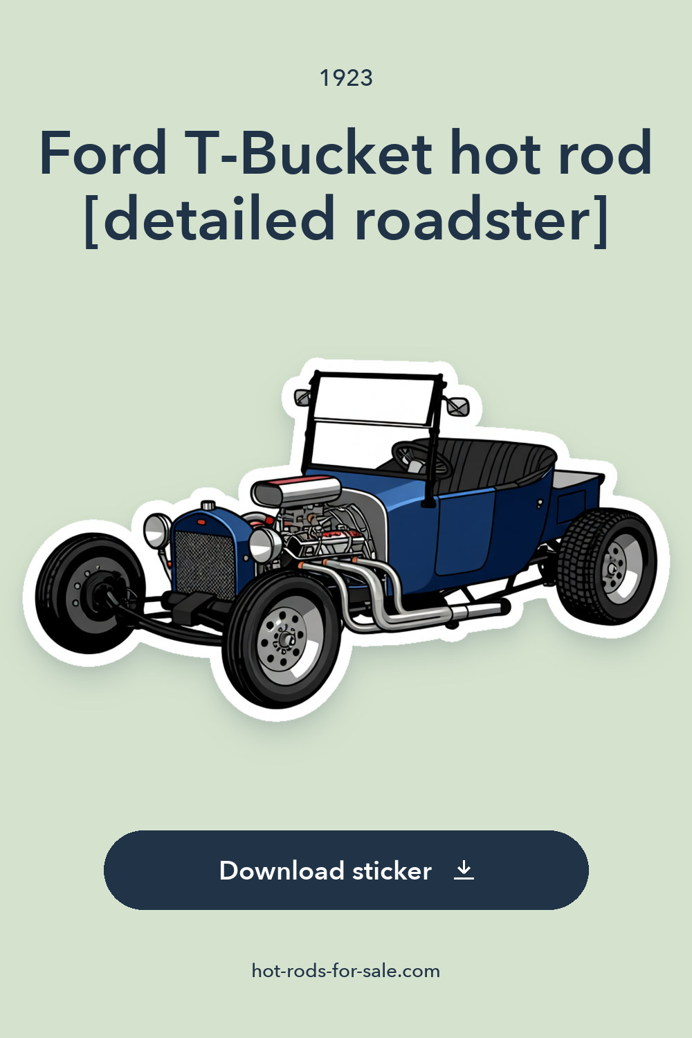 1923 Ford T-Bucket hot rod [detailed roadster] sticker preview