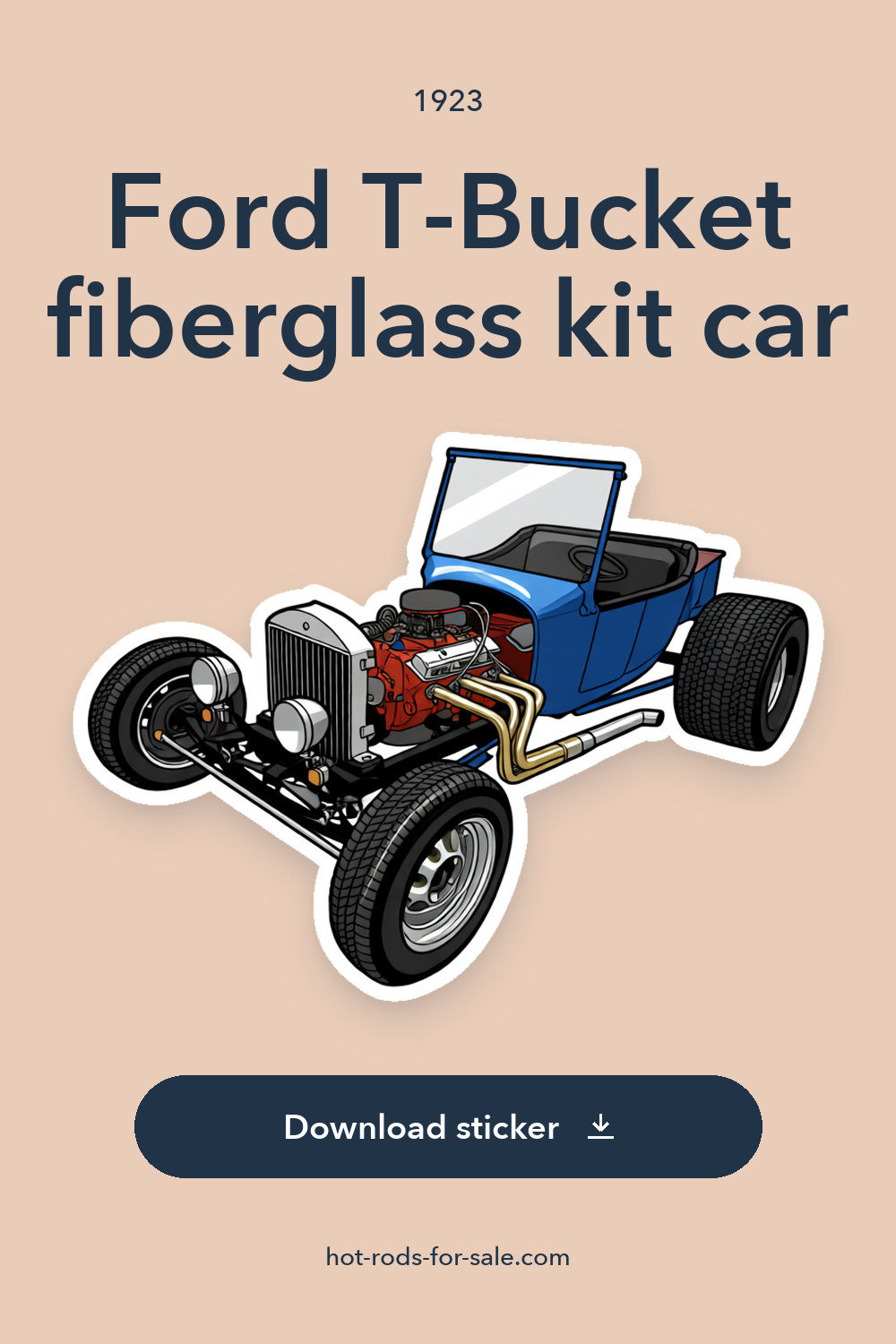 1923 Ford T-Bucket fiberglass kit car sticker preview