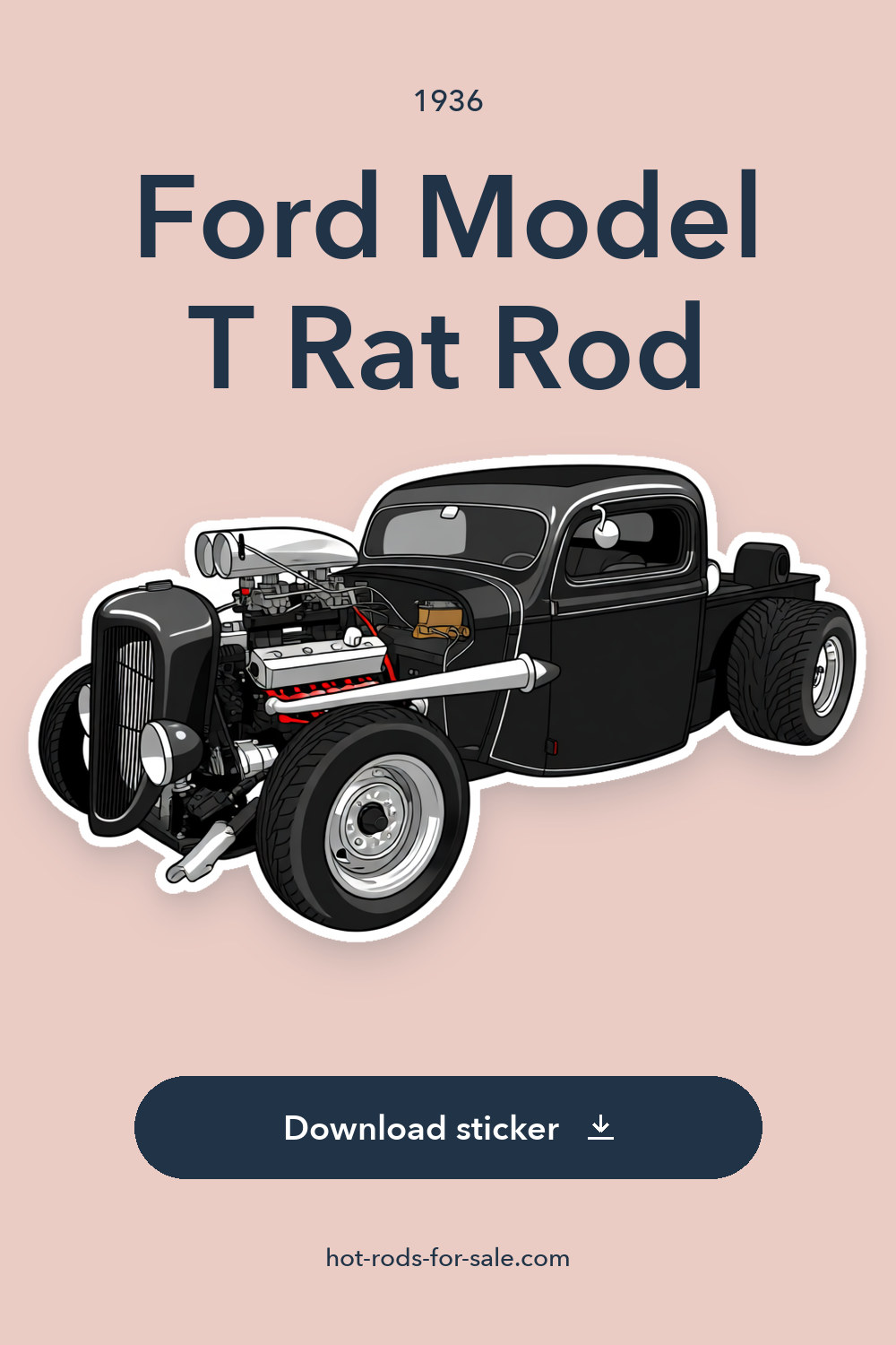 1936 Ford Model T Rat Rod sticker preview