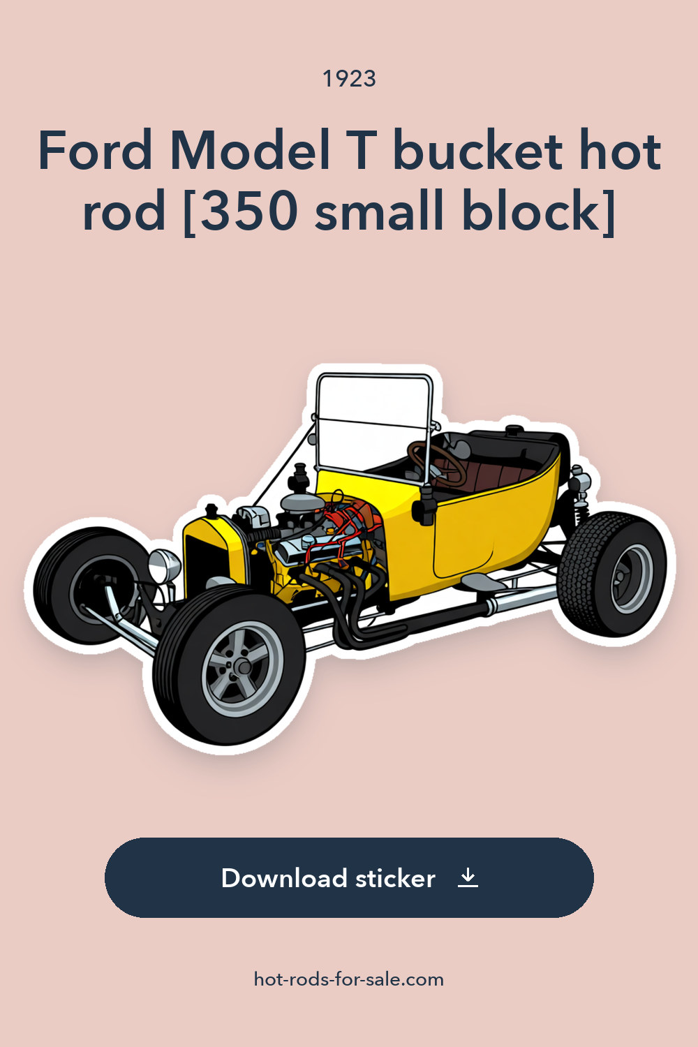 1923 Ford Model T bucket hot rod [350 small block] sticker preview