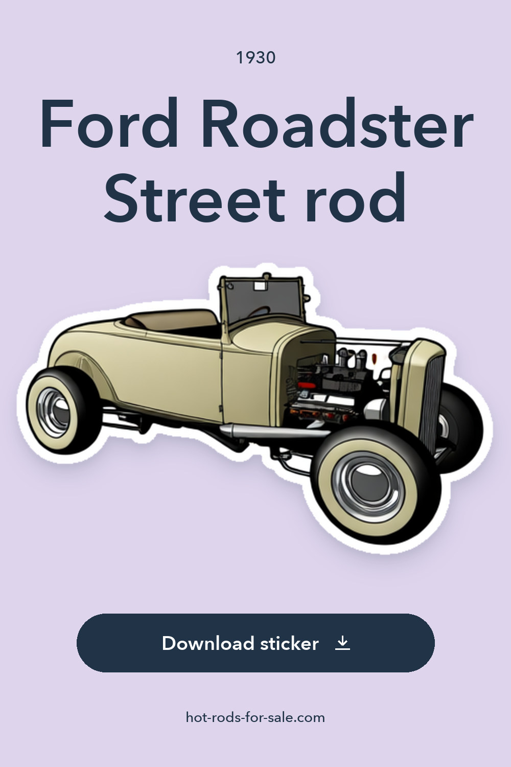 1930 Ford Roadster Street rod sticker preview