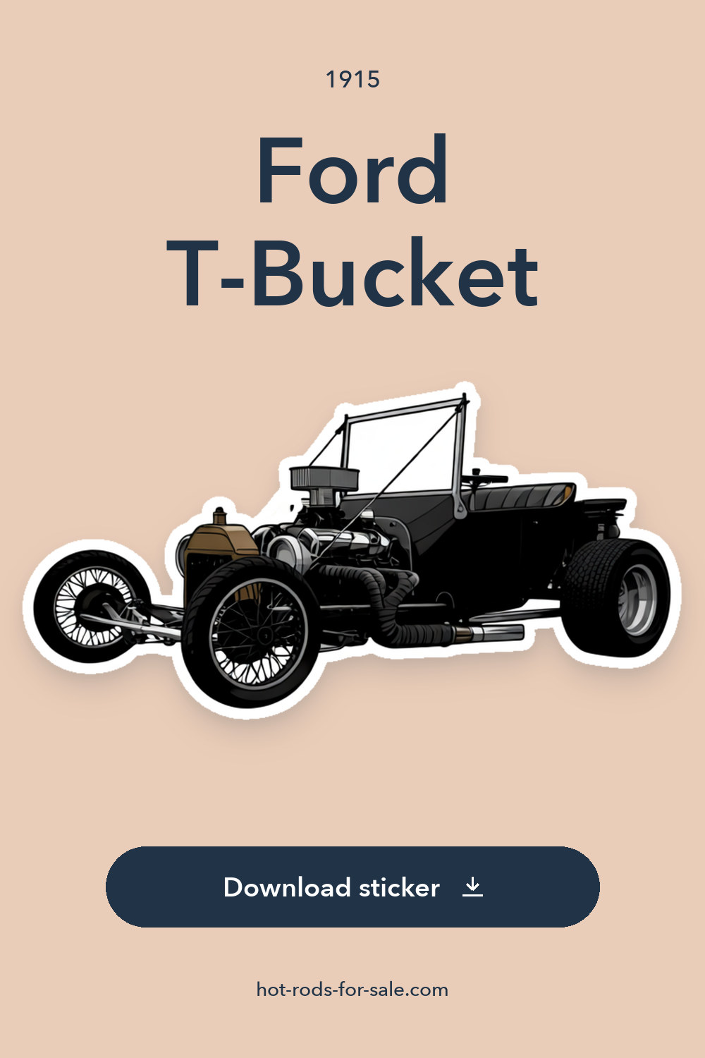 1915 Ford T-Bucket sticker preview