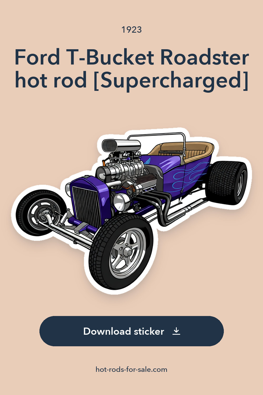 1923 Ford T-Bucket Roadster hot rod [Supercharged] sticker preview