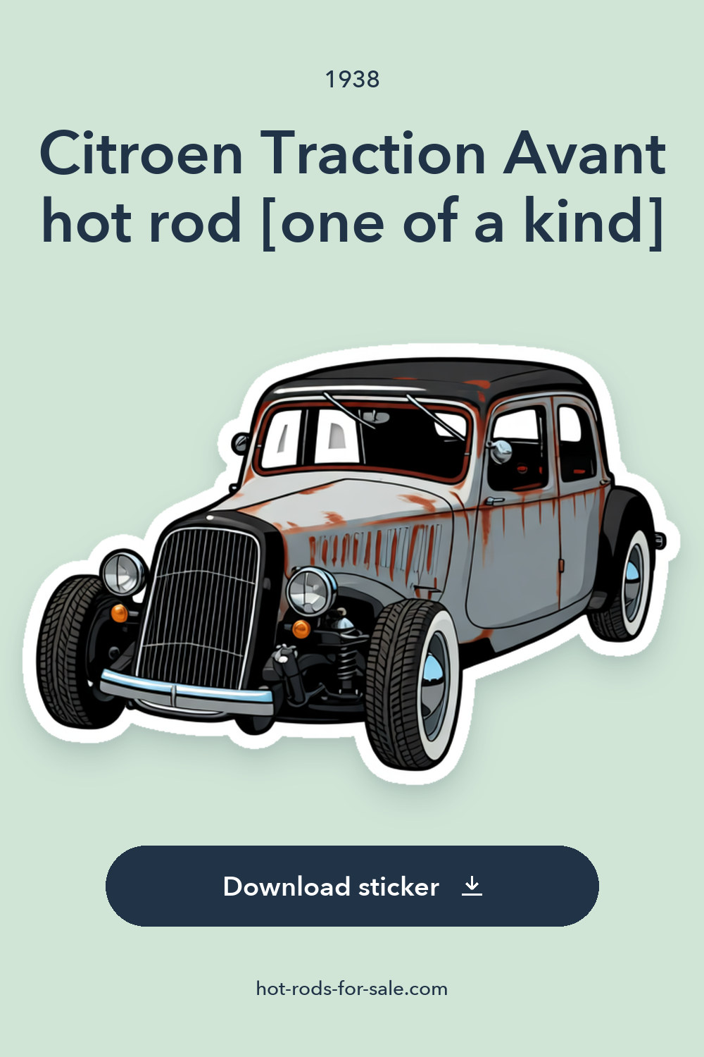 1938 Citroen Traction Avant hot rod [one of a kind] sticker preview