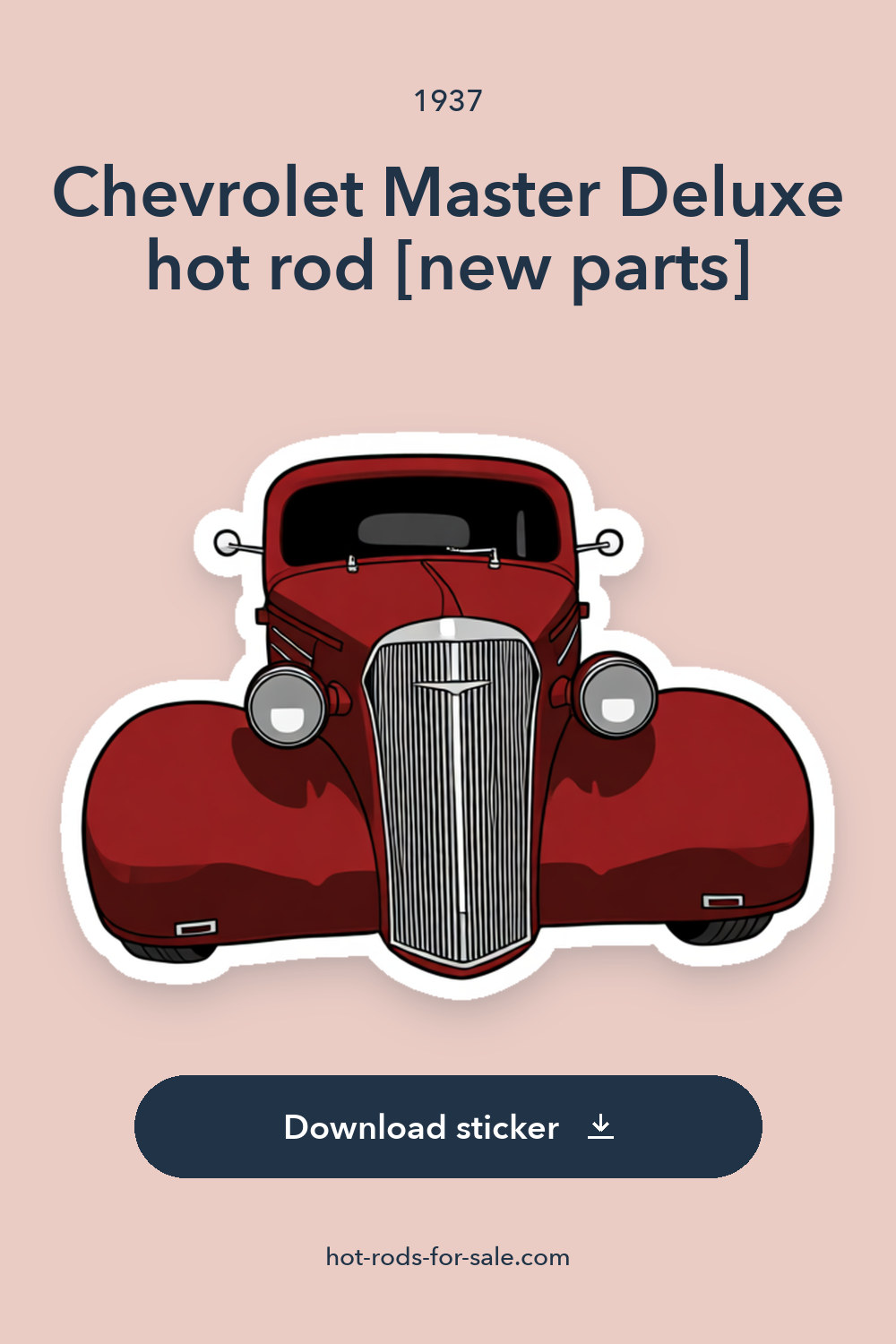 1937 Chevrolet Master Deluxe hot rod [new parts] sticker preview
