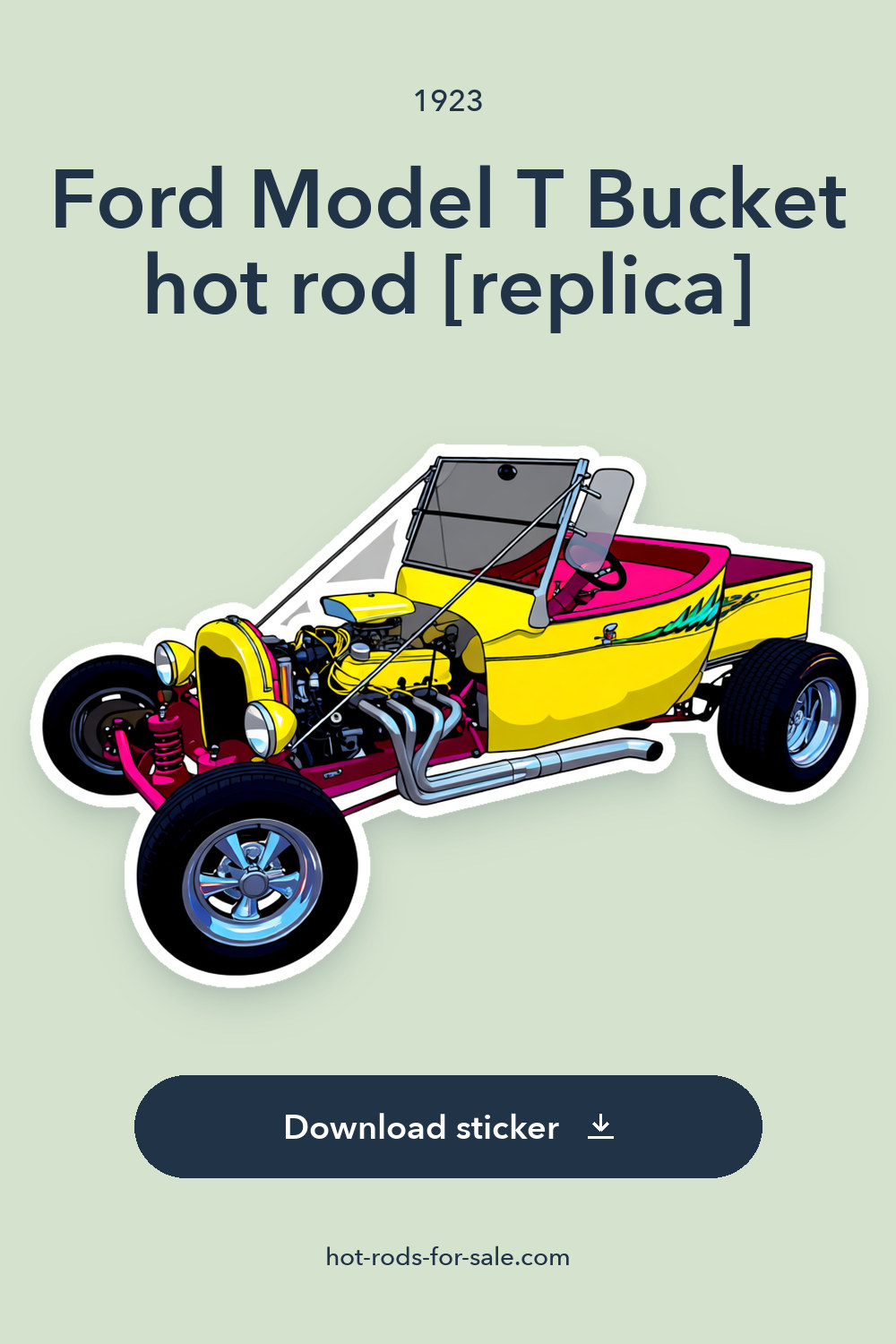 1923 Ford Model T Bucket hot rod [replica] sticker preview