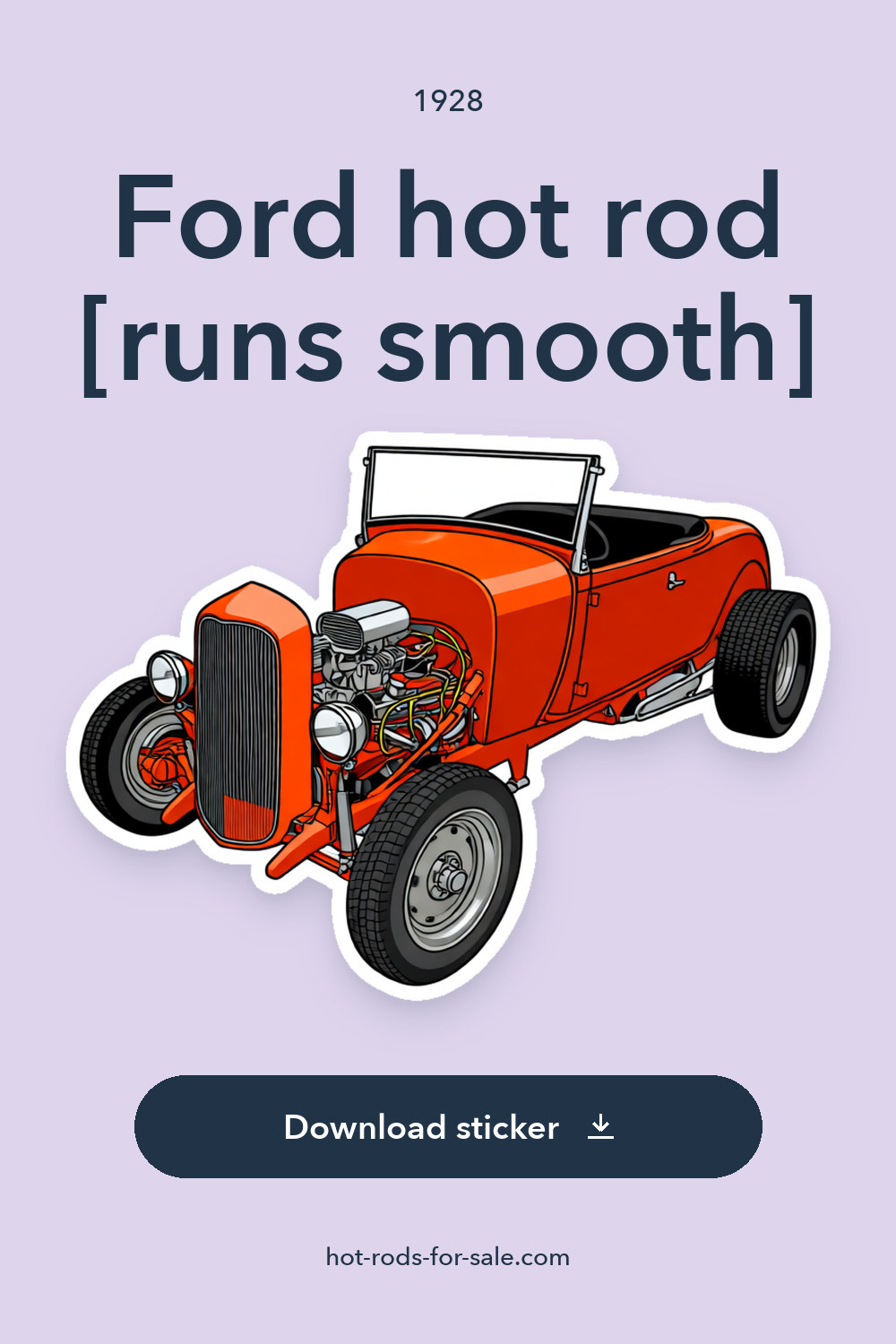 1928 Ford hot rod [runs smooth] sticker preview