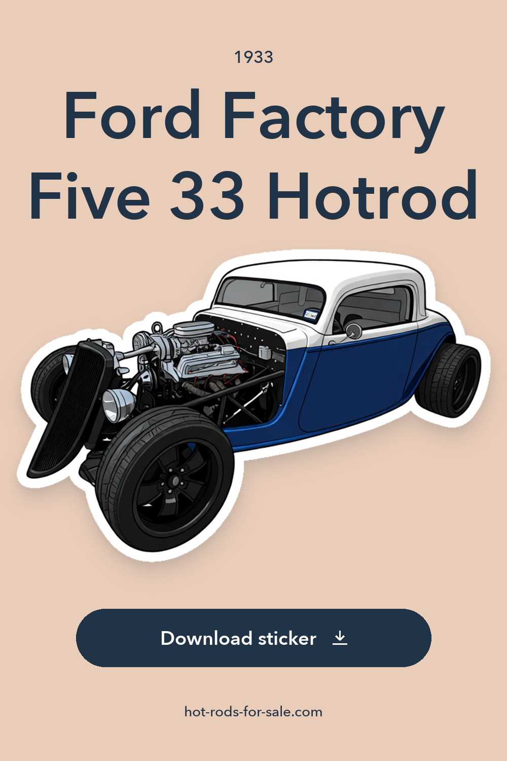 1933 Ford Factory Five 33 Hotrod sticker preview