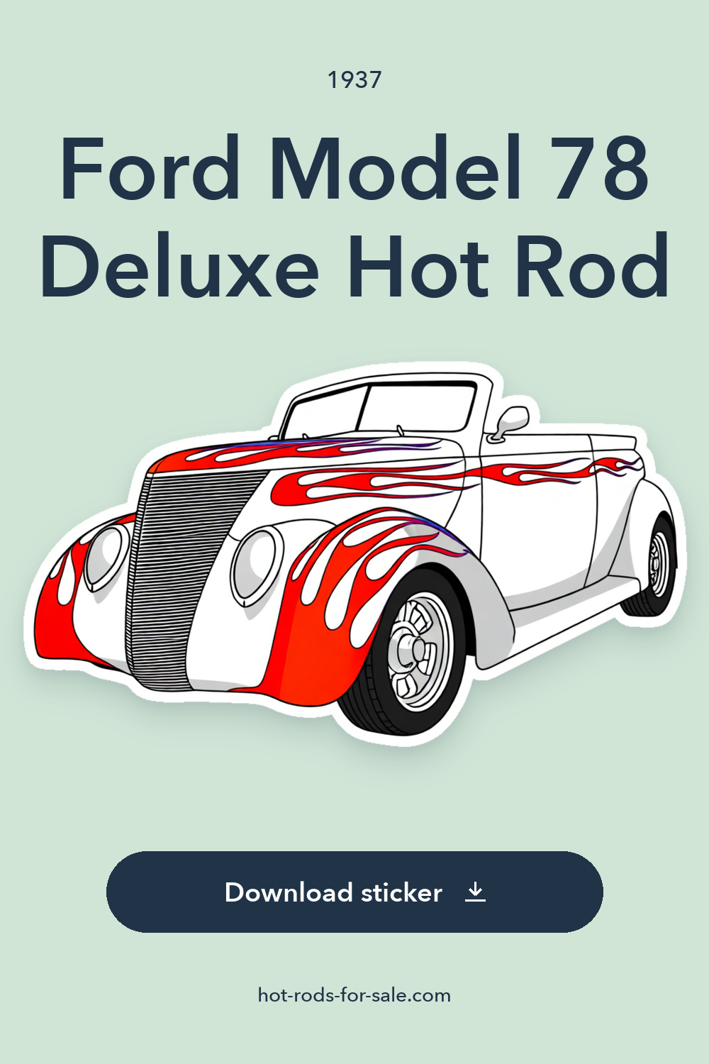 1937 Ford Model 78 Deluxe Hot Rod sticker preview