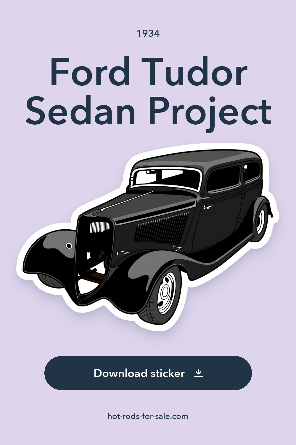 1934 Ford Tudor Sedan Project sticker preview