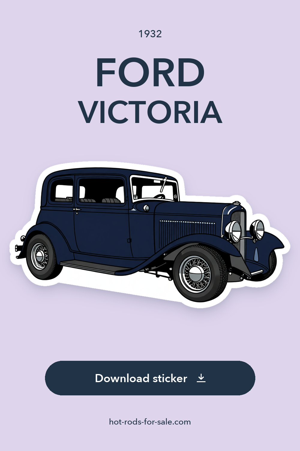 1932 Ford Victoria 61757 Miles BLUE Coupe 350ci Small Block V8 400 Turbo Automatic sticker preview