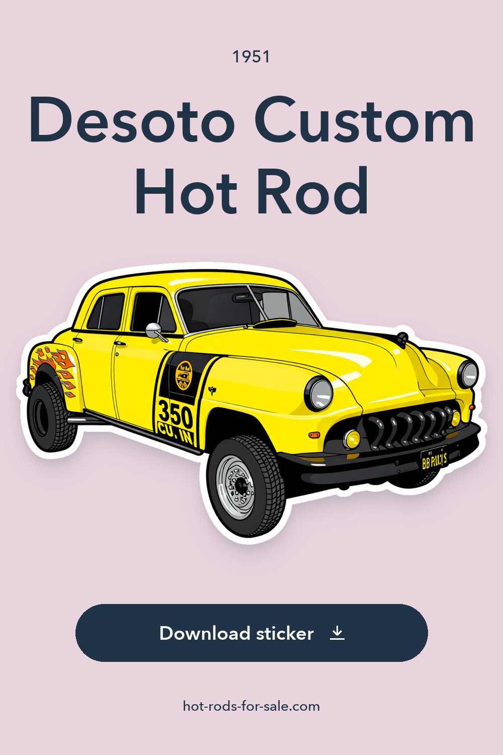 1951 Desoto Custom Hot Rod sticker preview