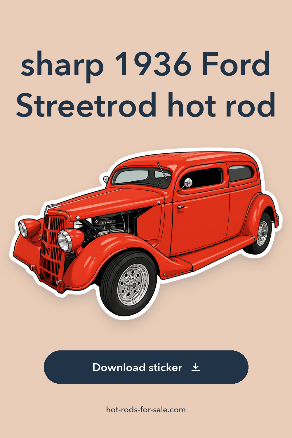 sharp 1936 Ford Streetrod hot rod sticker preview