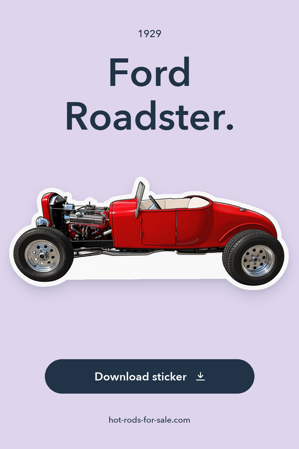 1929 Ford Roadster. 350 ci, 350 chevy trans. sticker preview