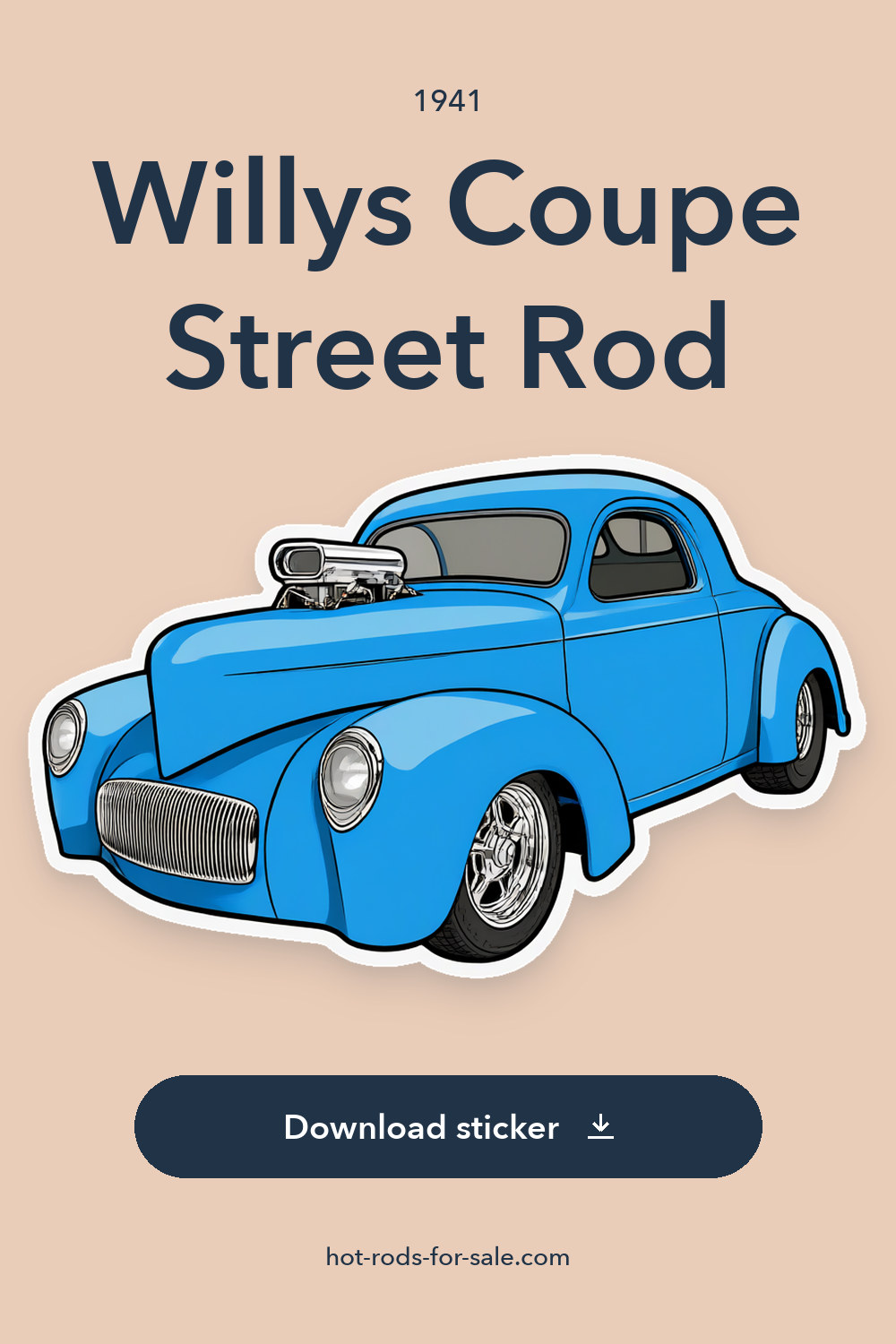 1941 Willys Coupe Street Rod sticker preview