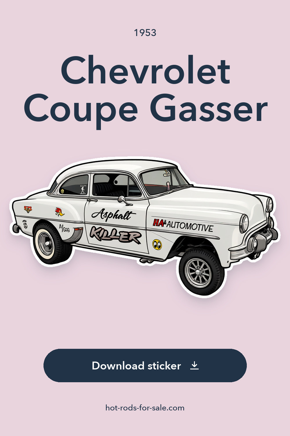 1953 Chevrolet Coupe Gasser sticker preview