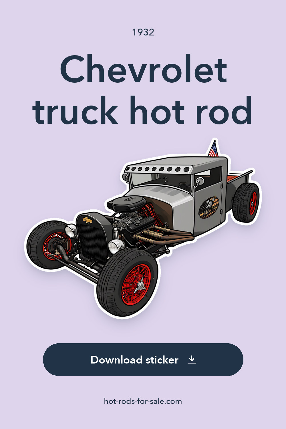 1932 Chevrolet truck hot rod sticker preview