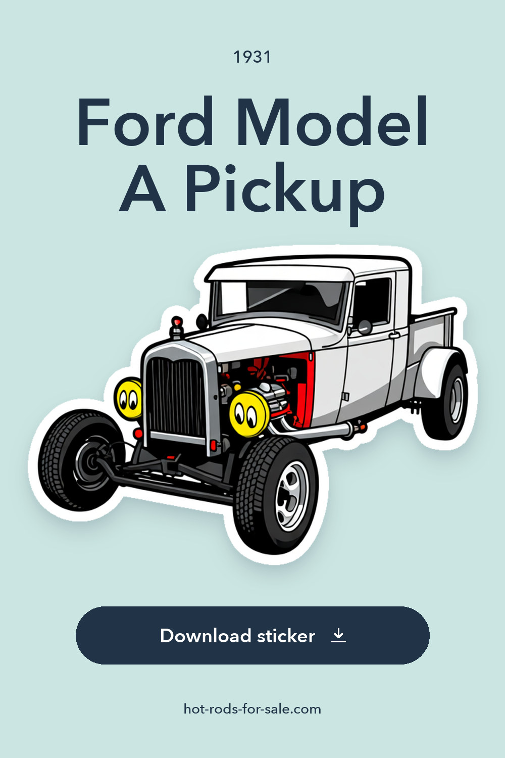 1931 Ford Model A Pickup sticker preview