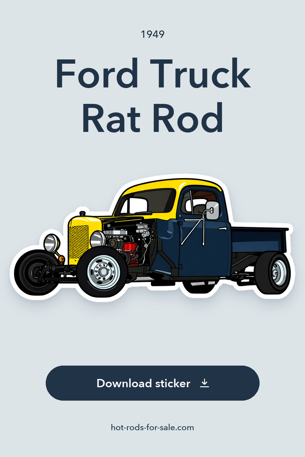 1949 Ford Truck Rat Rod sticker preview