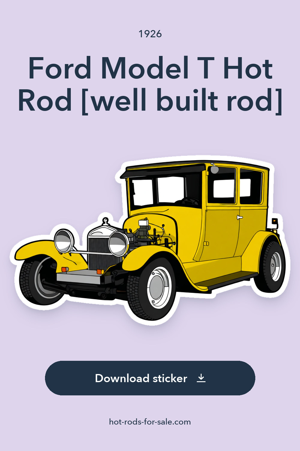 1926 Ford Model T Hot Rod [well built rod] sticker preview