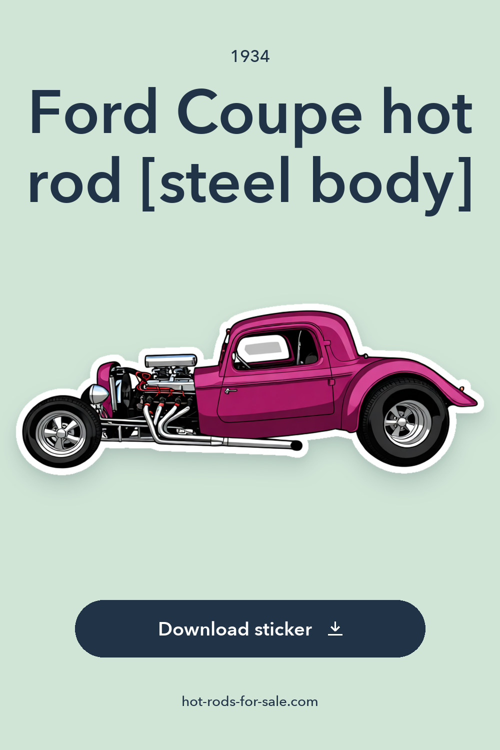1934 Ford Coupe hot rod [steel body] sticker preview